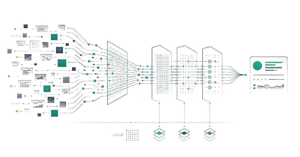Krosoft AI Digest thumbnail showing source signals flowing into a composed brief.